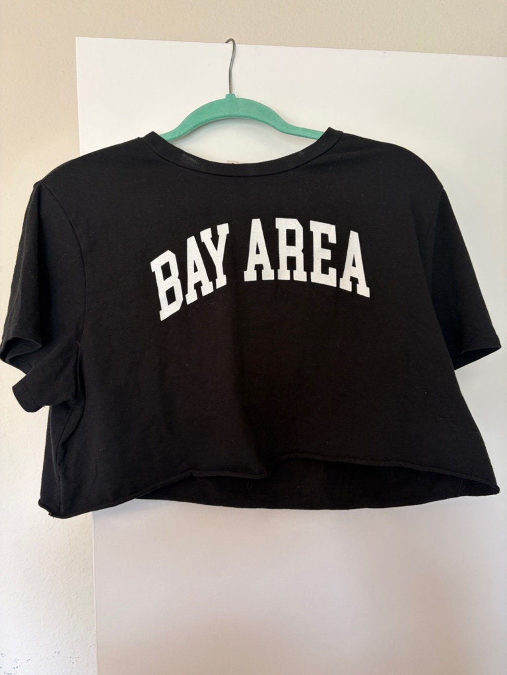 Bay Area Short Sleeve Crop Tee - Black